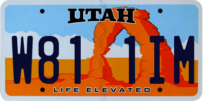 UT license plate W811IM