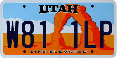 UT license plate W811LP