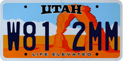 UT license plate W812MM
