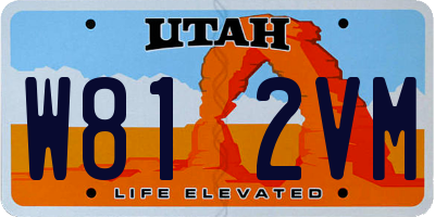 UT license plate W812VM