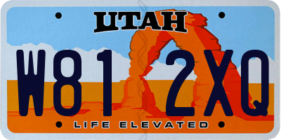 UT license plate W812XQ
