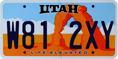 UT license plate W812XY