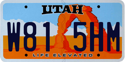 UT license plate W815HM