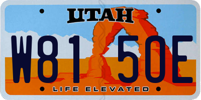 UT license plate W815OE