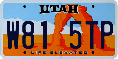 UT license plate W815TP