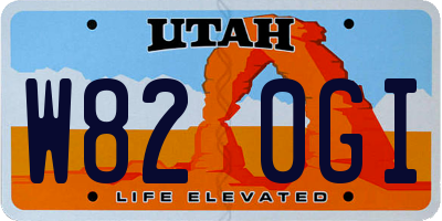 UT license plate W820GI