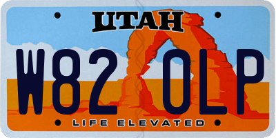 UT license plate W820LP