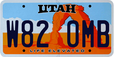 UT license plate W820MB