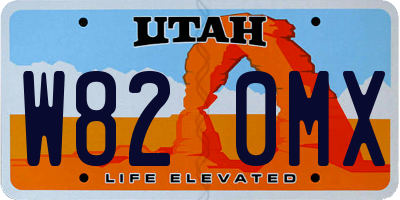 UT license plate W820MX
