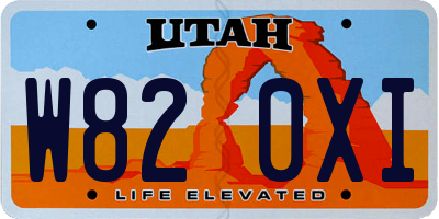 UT license plate W820XI