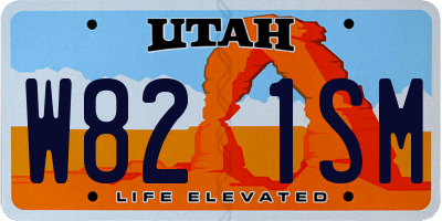 UT license plate W821SM