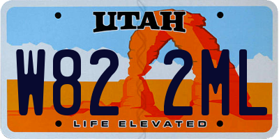 UT license plate W822ML