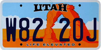 UT license plate W822OJ