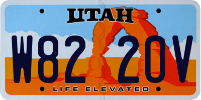 UT license plate W822OV