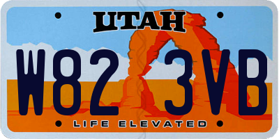UT license plate W823VB