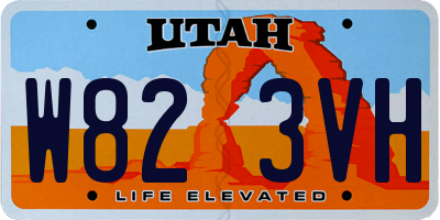 UT license plate W823VH