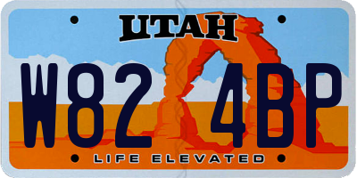UT license plate W824BP