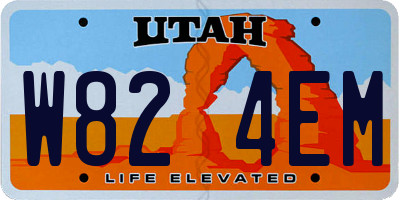 UT license plate W824EM