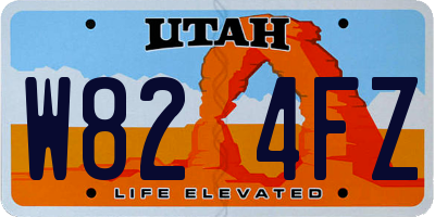 UT license plate W824FZ