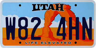 UT license plate W824HN