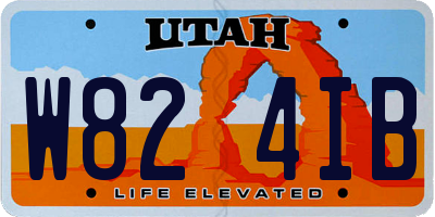 UT license plate W824IB