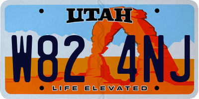 UT license plate W824NJ