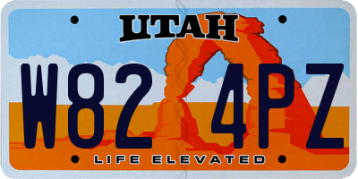 UT license plate W824PZ