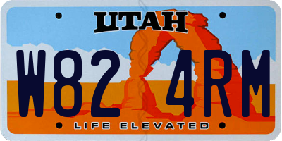 UT license plate W824RM