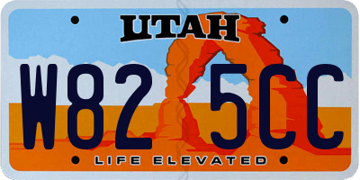 UT license plate W825CC