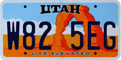 UT license plate W825EG