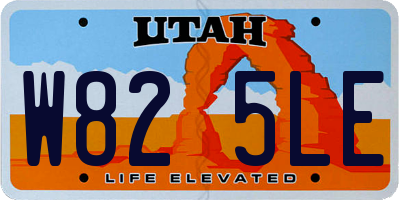 UT license plate W825LE