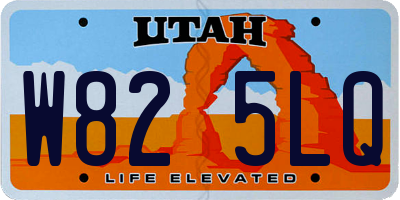 UT license plate W825LQ