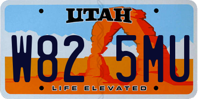 UT license plate W825MU