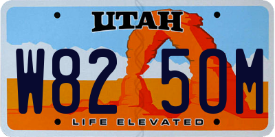 UT license plate W825OM