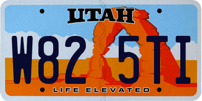 UT license plate W825TI