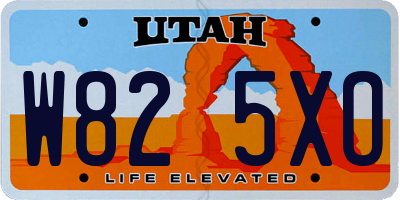 UT license plate W825XO