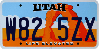 UT license plate W825ZX
