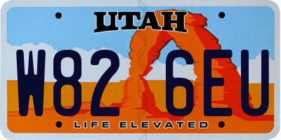 UT license plate W826EU