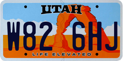 UT license plate W826HJ