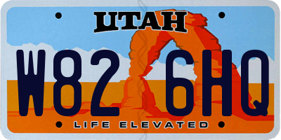 UT license plate W826HQ
