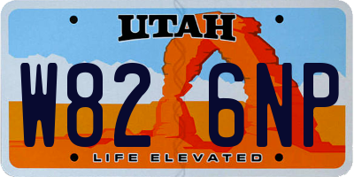 UT license plate W826NP