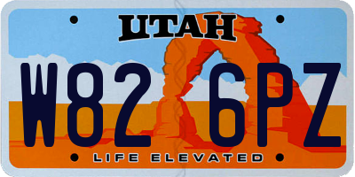 UT license plate W826PZ