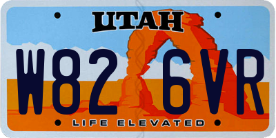 UT license plate W826VR