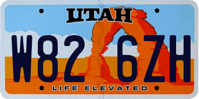 UT license plate W826ZH