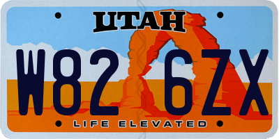 UT license plate W826ZX