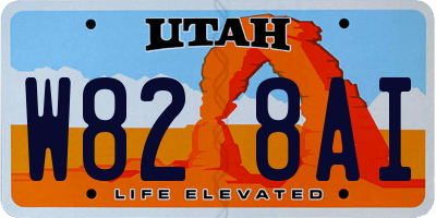 UT license plate W828AI