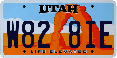 UT license plate W828IE