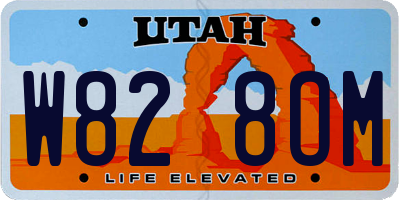 UT license plate W828OM