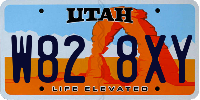 UT license plate W828XY