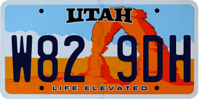 UT license plate W829DH